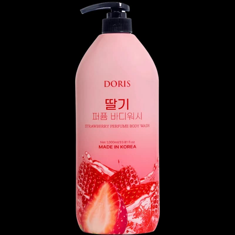 Doris Gel de dus parfumat cu extract de capsuni Parfume Strawberry Body Wash 1000 ml