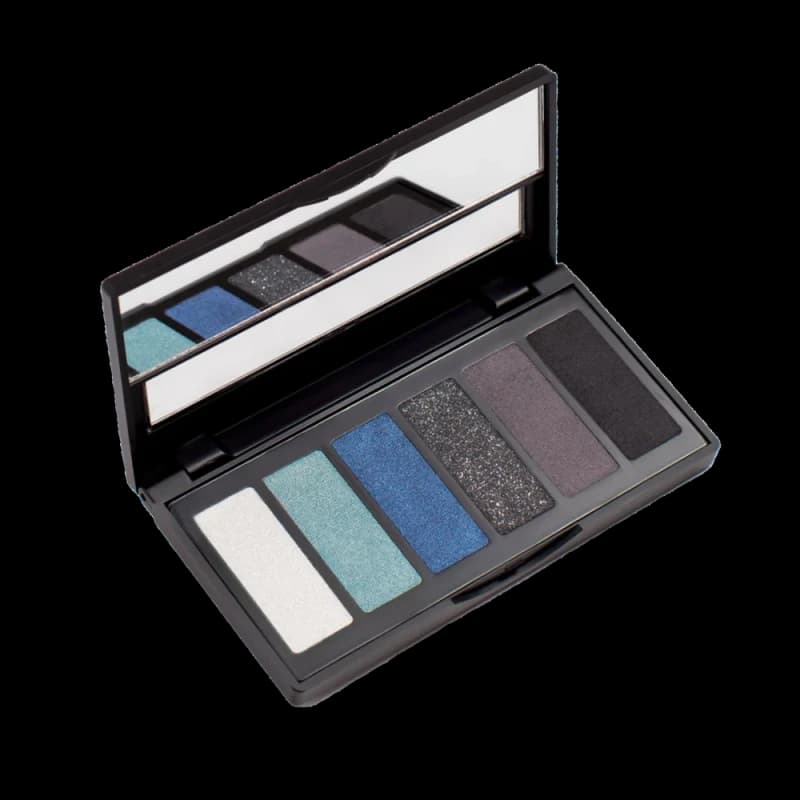 Палетка теней для век Aden Eyeshadow Palette 6 shades №1 BLACK/BLUE