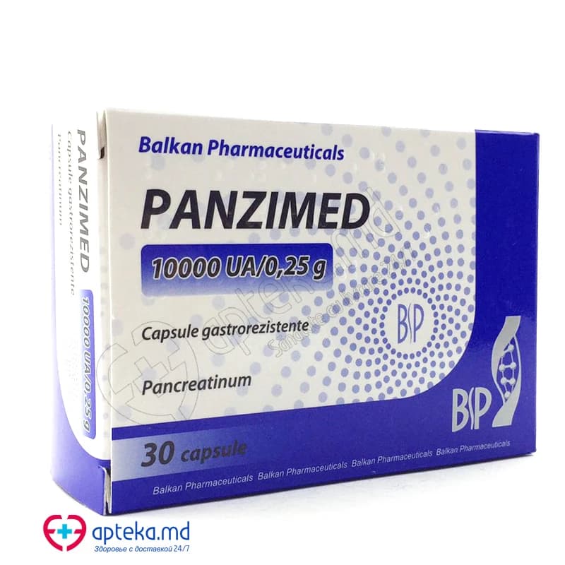 Panzimed caps. gastrorez. 10000 UA (0,25g) N10x3