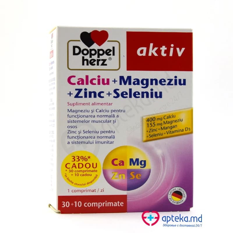 Doppelherz activ Ca+Mg+Zn+Se comp. N30+10