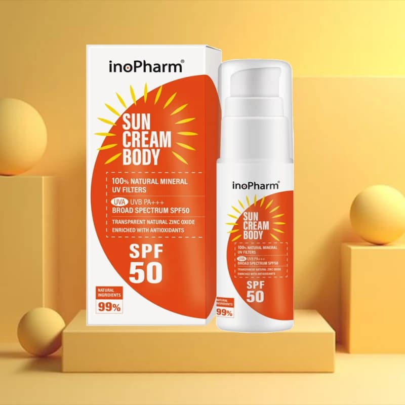 InoPharm Солнцезащитный крем для лица SPF50, 35g